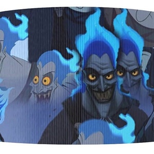 Disney Hades Ribbon 1&quot;, 1.5&quot; and 2&quot; High Quality Grosgrain Ribbon By The Yard Hercules Disney Villains Olympus Greek Gods Halloween