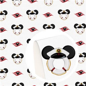 18x10” Disney Cruise Line Fabric 100% Cotton Fabric Remnant Sailor Mickey Mouse Icon Magic Dream Wonder Fantasy Wish Dream Cruise Fabric