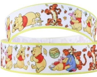 Winnie The Pooh Ribbon 1" High Quality Grosgrain Ribbon By The Yard Disney Tigger Piglet Eeyore Ribbon