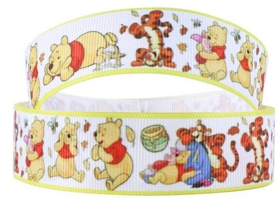 Winnie the Pooh Ribbon 1 High Quality Grosgrain Ribbon by the Yard Disney  Tigger Piglet Eeyore Ribbon 