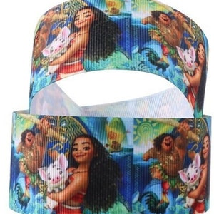 Disney Moana Ribbon 1.5" High Quality Grosgrain Ribbon By The Yard Pua Princess Movie Film Character Cartoon