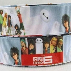 Disney Big Hero Six 1" High Quality Grosgrain Ribbon By The Yard Disney Ribbon Cartoon Movie Baymax Ribbon