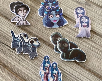 Corpse Bride Resins | Flat Back Planar Resin | Victor Emily Maggot Scraps | Great for Embellishing any Project | Halloween Ideas