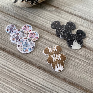 Disney Mickey Heads Resins Flat Back Planar Resin | Minnie Mouse Castle Magic Kingdom Park Resin | Perfect for Embellishing