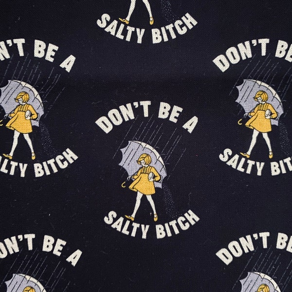 Don’t Be Salty Fabric 100% Cotton Fabric Fat Quarter Tumbler Cut Salt Umbrella Girl