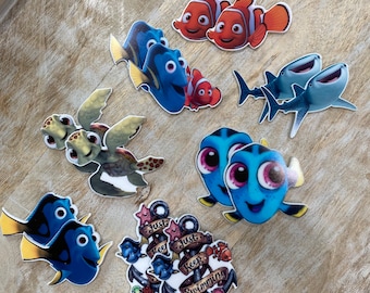Finding Nemo Resins Flat Back Planar Resin | Dory, Marlin, Squirt Destiny | Perfect for Embellishing