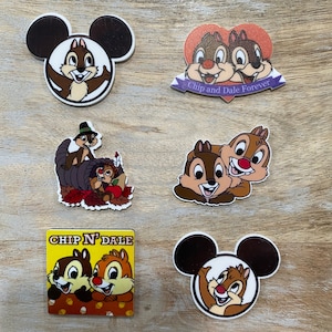 Disney Chip and Dale Inspired Flat Back Planar Resin | Hair Bow Center, Embellishment, Scrapbook Embellishment