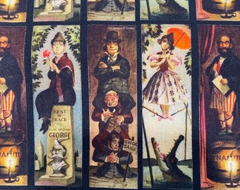 Haunted Mansion Fabric 100% Cotton Fabric by the Yard Disney Attraction Ride Stretch Room Paintings