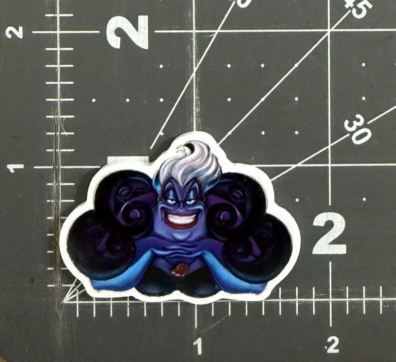 Ursula Harz Flat Back Planar Harz | Kleine Meerjungfrau Harze Bösewicht Set | Perfekt für die Verschönerung jedes Projekts Ursula Curled