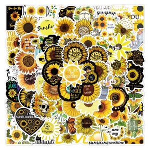 Sun Flowers Stickers Pack | Water Resistant | Laptop Stickers | Water Bottle Decoration | Scrapbooking | Journaling | Cottagecore
