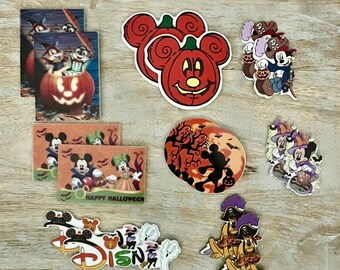 Disney Halloween Resins | Planar Resin Flat Backs | Mickey Mouse, Minnie Mouse Goofy Chip & Dale Pumpkin Resins Happy Halloween Not So Scary