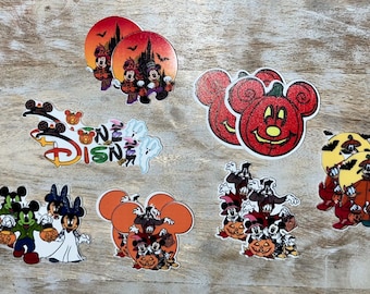Disney Halloween Resins | Planar Resin Flat Backs | Mickey Mouse, Minnie Mouse Goofy Donald Duck Pumpkin Resins Happy Halloween Not So Scary