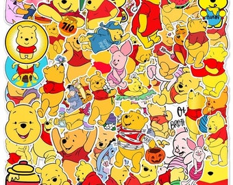 Disney Winnie the Pooh Stickers Pack | Water Resistant | Laptop Stickers | Water Bottle | Decoration | Scrapbooking | Journaling