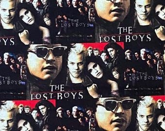 Lost Boys Fabric 100% Cotton Fabric by the Yard Iconic 80s Film The Lost Boys Vampires Fabric Collage Movie Poster