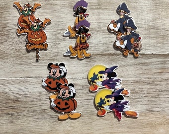 Disney Halloween Planar Harz flache Rückseiten | Mickey Mouse, Minnie, Pluto, Tigger Winnie the Pooh Perfekt für das Komplettset verschönern