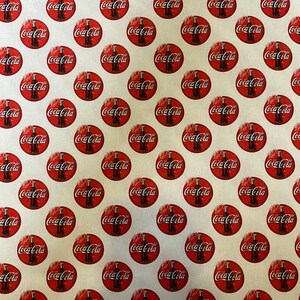 Coca Cola Fabric Fat Quarter Fat Eighth Tumbler Cut Vintage Logo Cotton ...