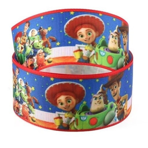 Disney Toy Story Ribbon 1" and 1.5" High Quality Grosgrain Ribbon By The Yard Woody Buzz Lightyear Jesse Bullseye Lotso