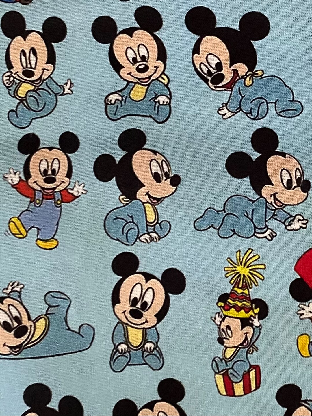Disney Mickey Mouse Baby Fabric 100 Cotton Fabric by the Yard Disney