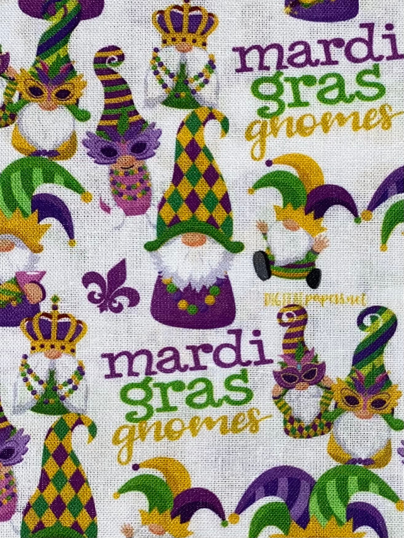 Mardi Gras Beads Fabric By The Yard