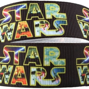 Star Wars Ribbon 1&quot; and 1.5&quot; High Quality Grosgrain Ribbon By The Yard Disney Ribbon Darth Vader Ribbon The Child Jedi Ribbon
