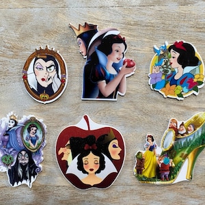 Snow White Resins Flat Back Planar Resin | Evil Queen Resins Seven Dwarfs | Perfect for Embellishing
