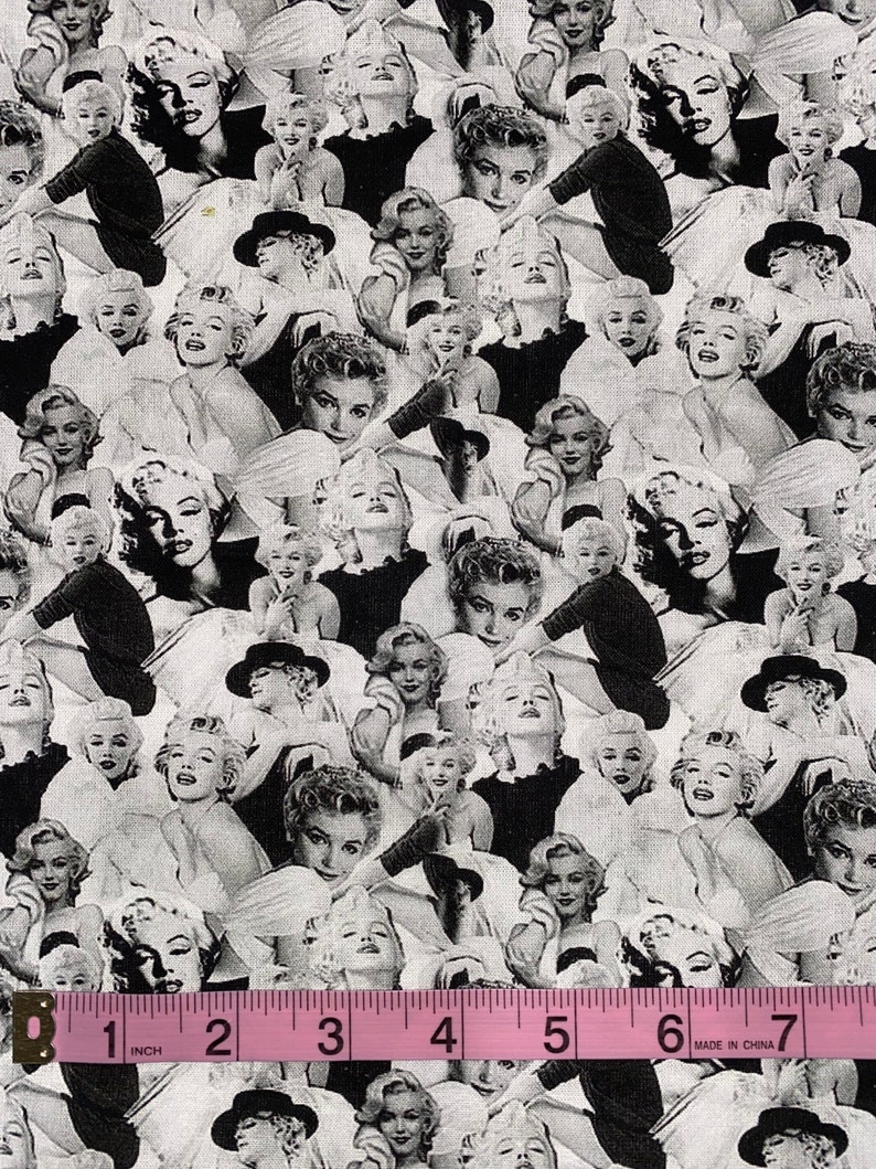 Marilyn Monroe Fabric 100 Cotton Fabric by the Yard Norma Etsy