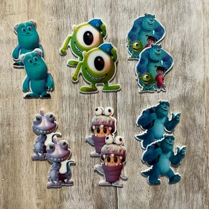 Monster's Inc Flat Back Planar Resin | Sully, Mike, Boo, Randall | Great for Embellishing any Project Monsters Incorporated