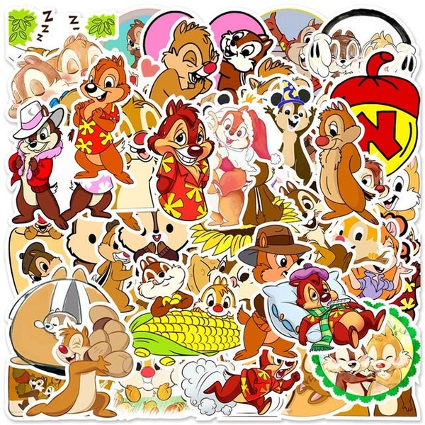 Disney Chip and Dale Stickers Pack | Rescue Rangers | Water Resistant | Decoration | Scrapbooking | Journaling | Chipmunks Squirrels
