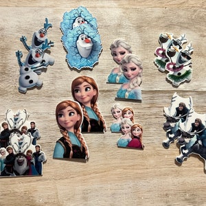 Frozen Resins Flat Back Planar Resin | Elsa, Anna, Olaf, Sven, Kristoff, Hans | Complete Set | Perfect for Embellishing Projects