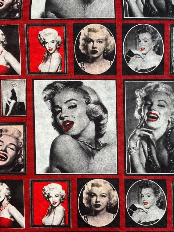 Marilyn Monroe Fabric 100 Cotton Fabric Fat Quarter Tumbler Etsy