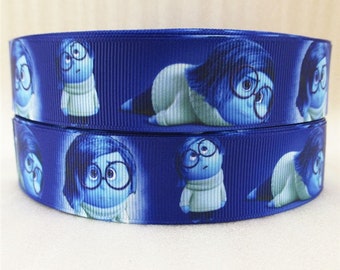 Disney's Inside Out | Sadness | 1" High Quality Grosgrain Ribbon | By The Yard