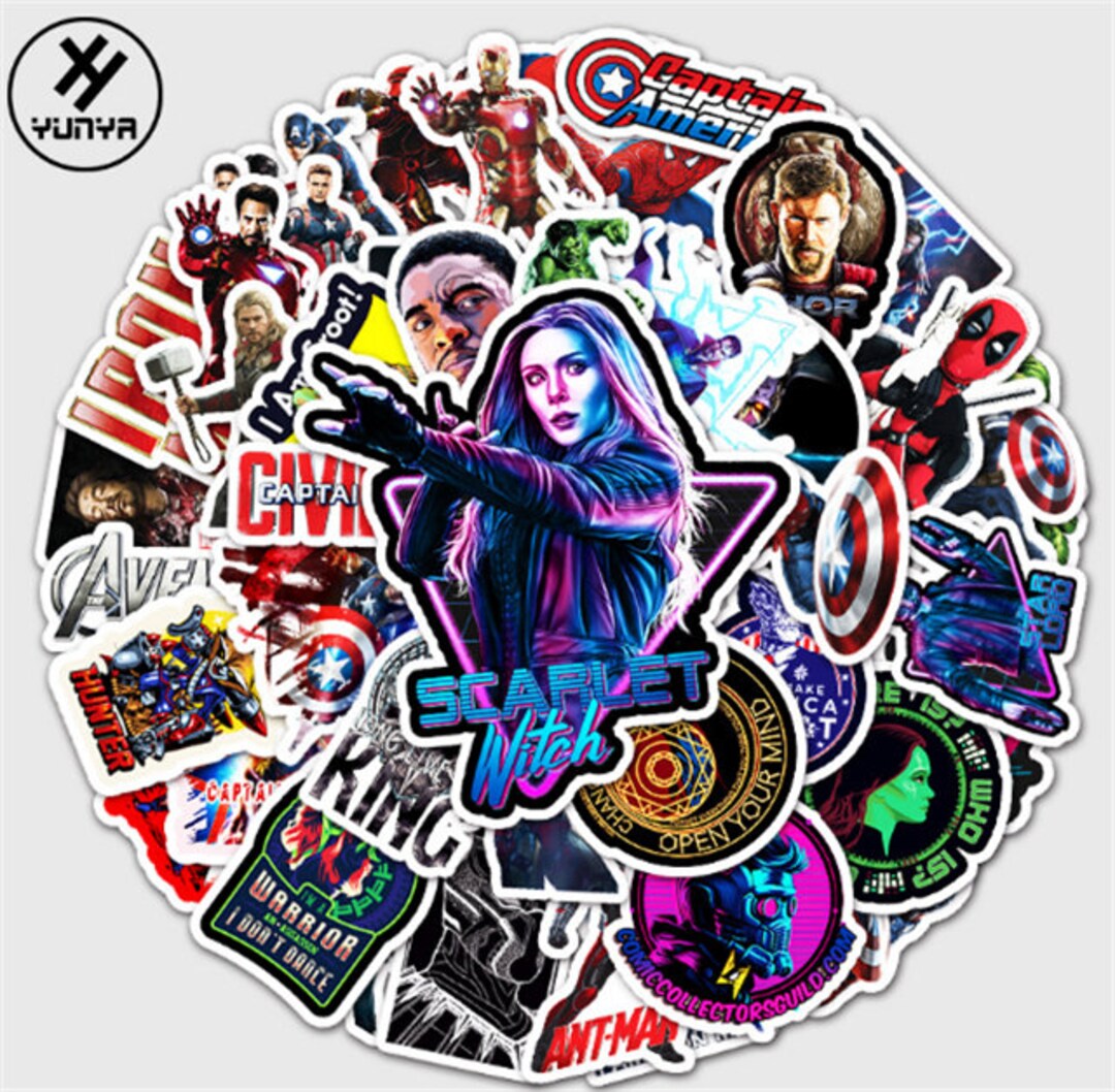 Marvel Avengers Stickers Pack High Quality Water Resistant Laptop