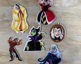Disney Villains Resins | Flat Back Planar Resin | Maleficent Evil Queen Cruella De Vil Ursula and More | Perfect for Halloween Embellishing