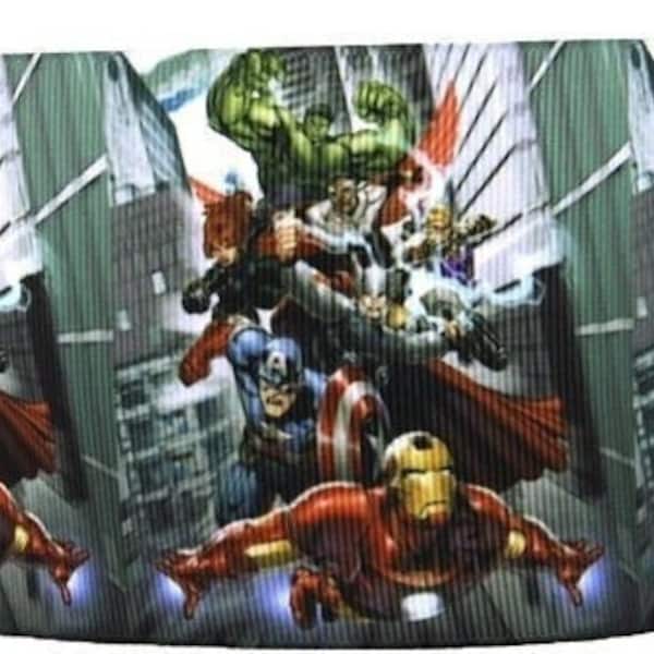 Avengers Ribbon 1.5" and 2" High Quality Grosgrain Ribbon By The Yard | Superhero Ribbon | Marvel ribbon | Ironman Hulk Captain America