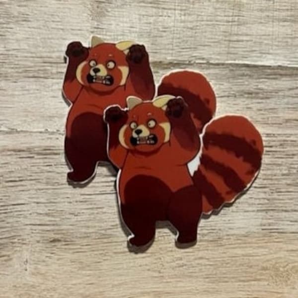 Disney's Turning Red Resins | Planar Resin Flat Back | Red Panda | Hair Bow Center, Keyring, Magnet, Scrapbooking Embellishment