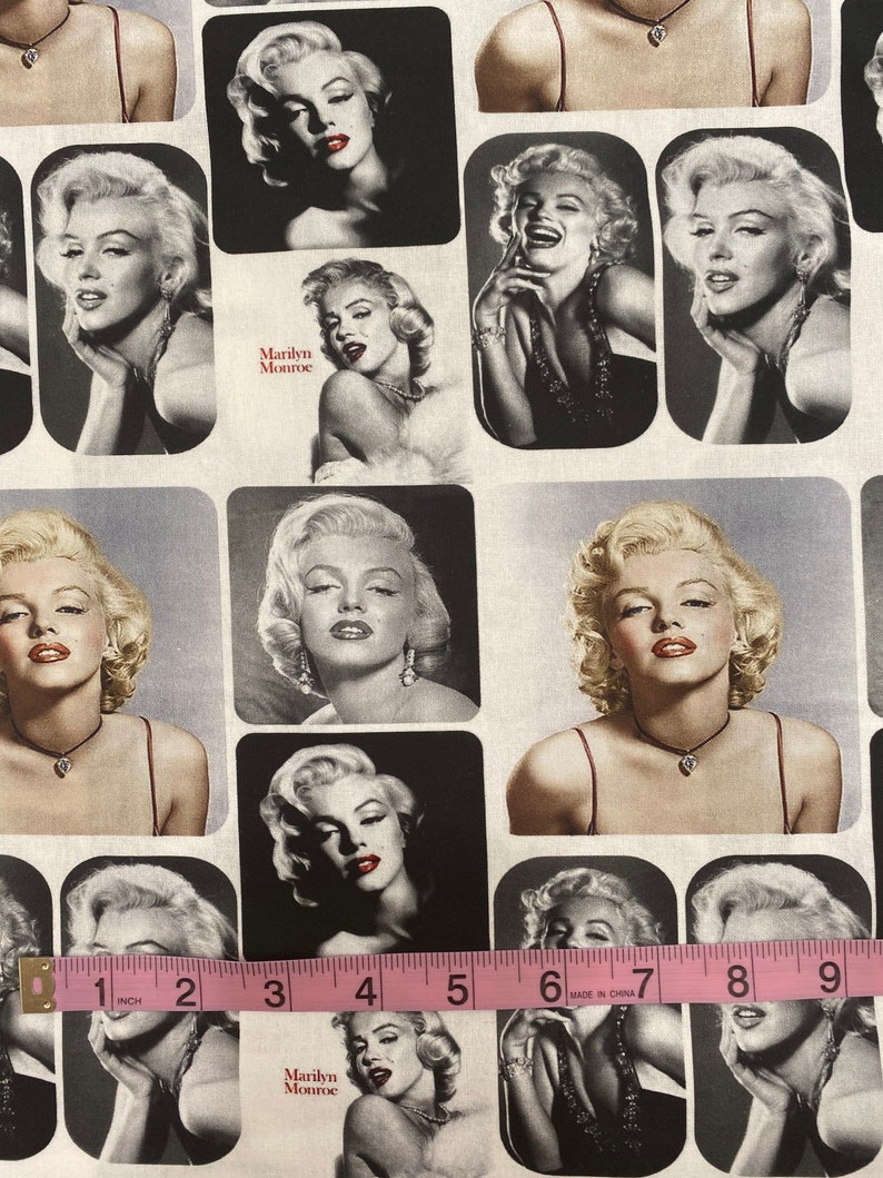 Marilyn Monroe Fabric 100 Cotton Fabric Fat Quarter Tumbler Etsy
