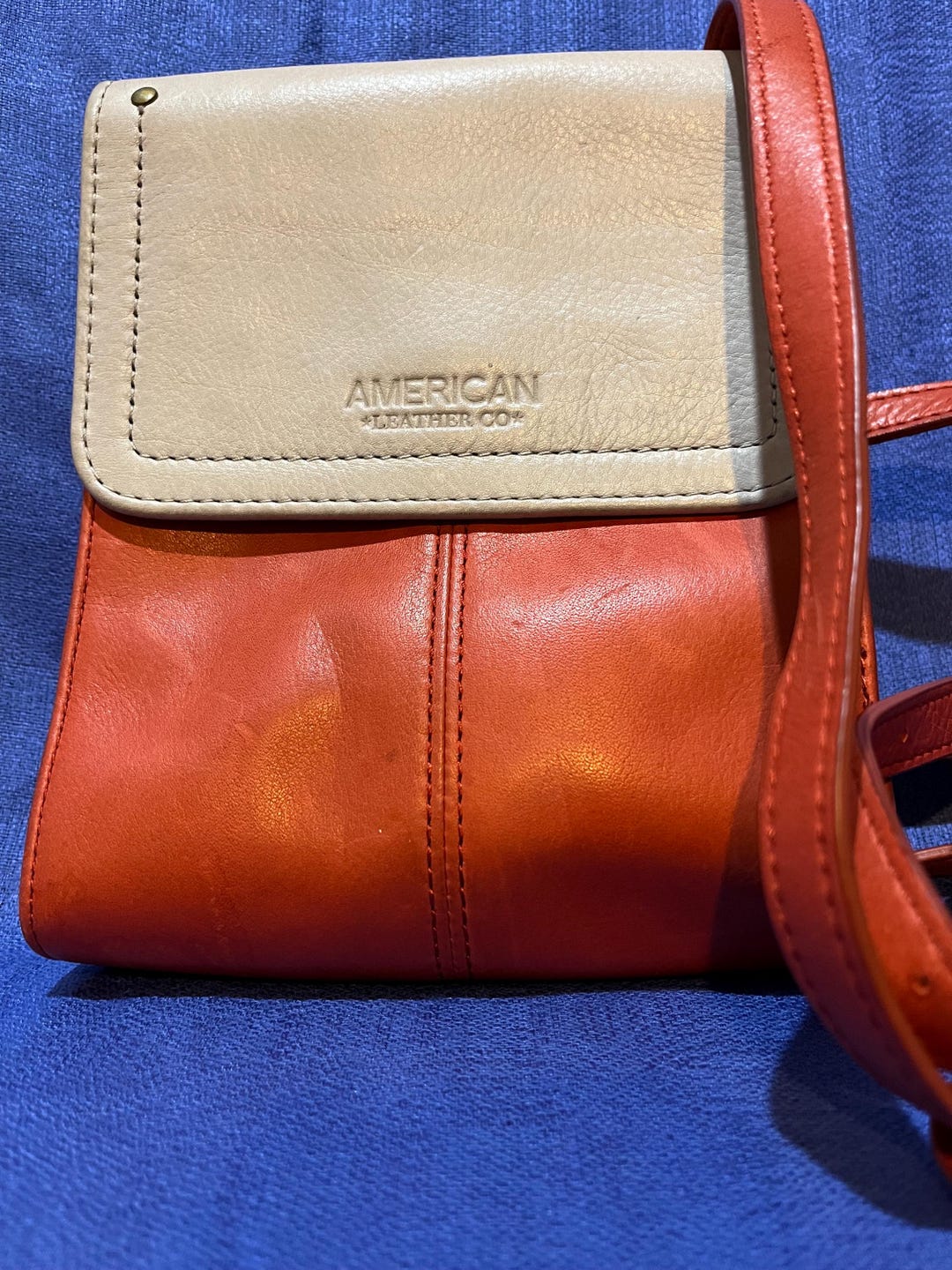 American Leather Co. Kansas Crossbody Bag - 100% Genuine Leather Purse For Women, Marina Blue, Multi-Pocket Sling Bag - View #8