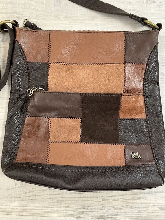 The Sak Leather Suede Patchwork Shoulder Bag Vinta