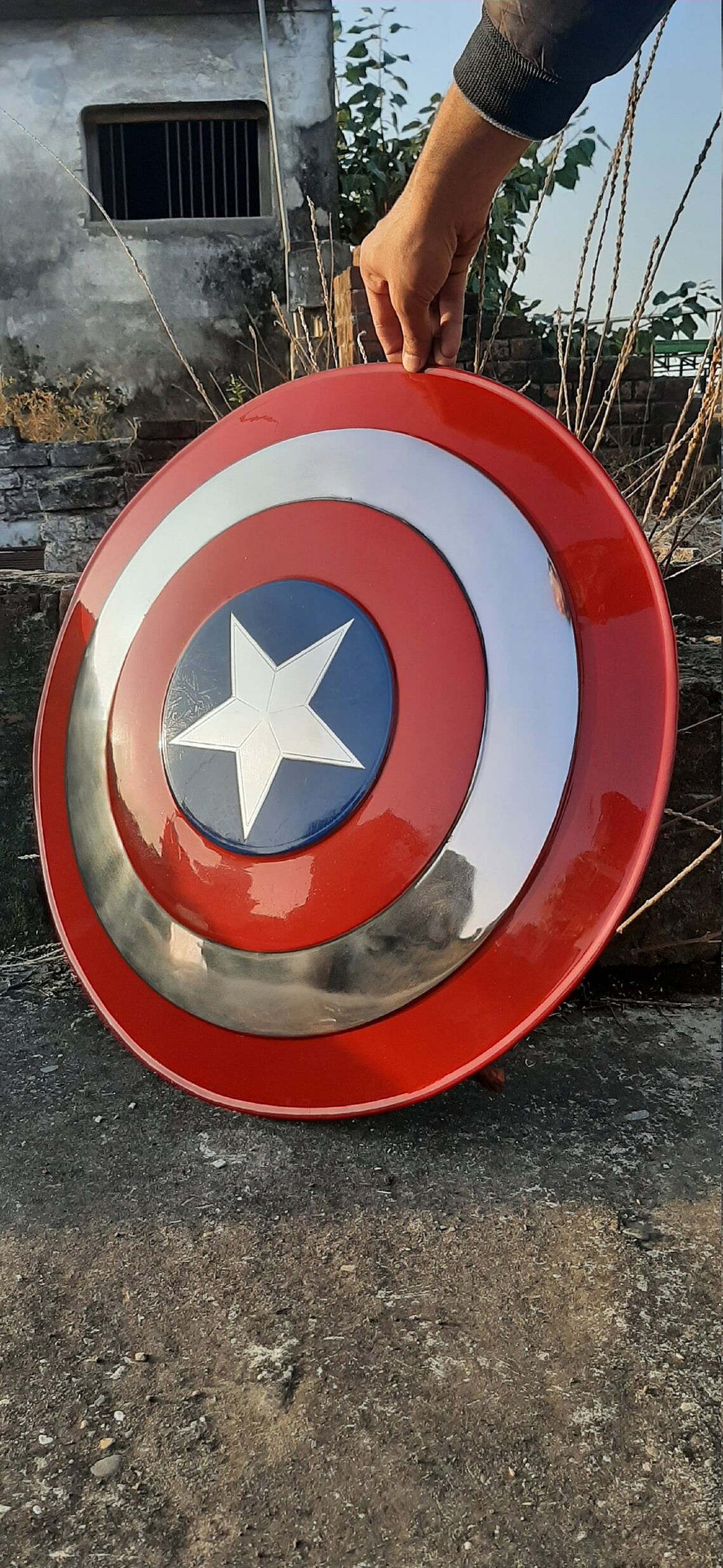 Captain America Shield 24 Inch Stainless Steel Captain America Etsy