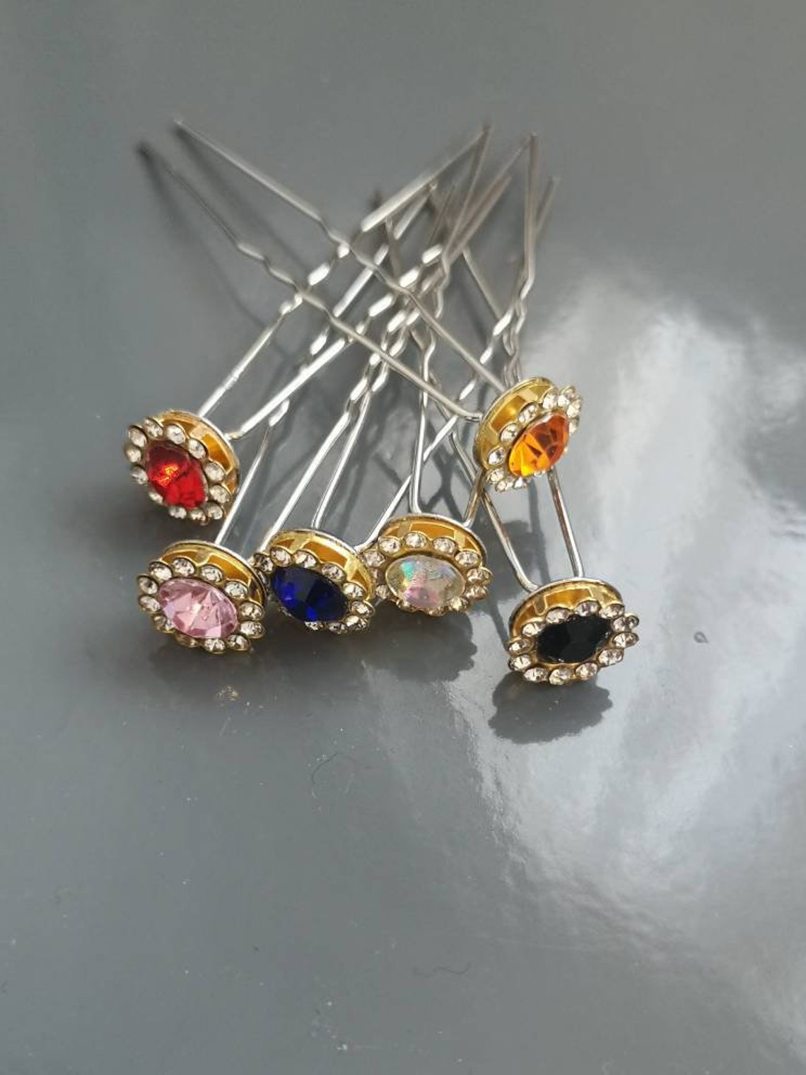 10 Handmade beautiful hair bun pins Etsy