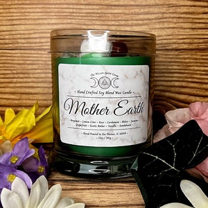 Wiccan Candle, Mother Earth candle, Gaia,  Mother Nature, Wiccan, Pagan, goddess candle, Mothers gift, Mother’s Day