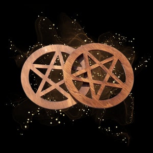 Pentacolo, altare Wiccan, pentacolo di legno, spirituale, strumenti per altare, Wiccan, strumenti rituali, fatto a mano, pezzo d&#39;altare, regali Wiccan, regali pagani