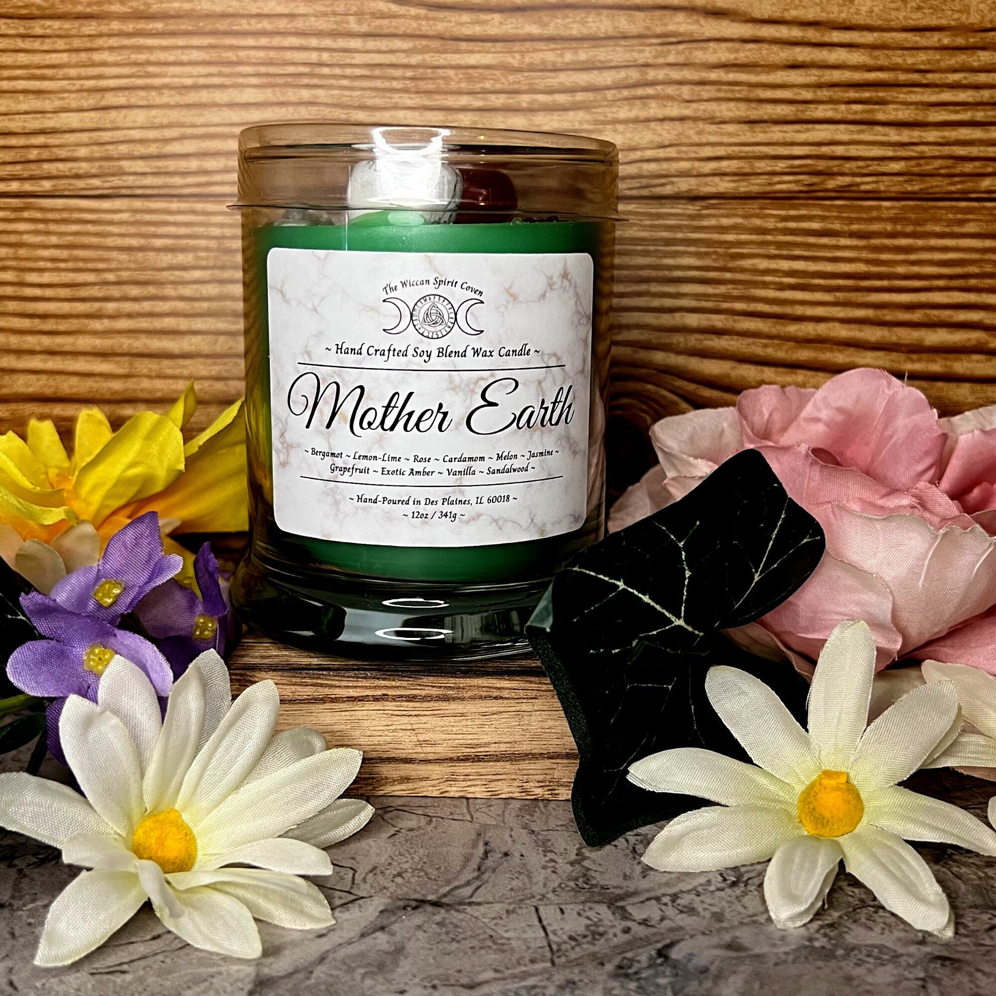Wiccan Candle Mother Earth Candle Gaia Mother Nature Etsy