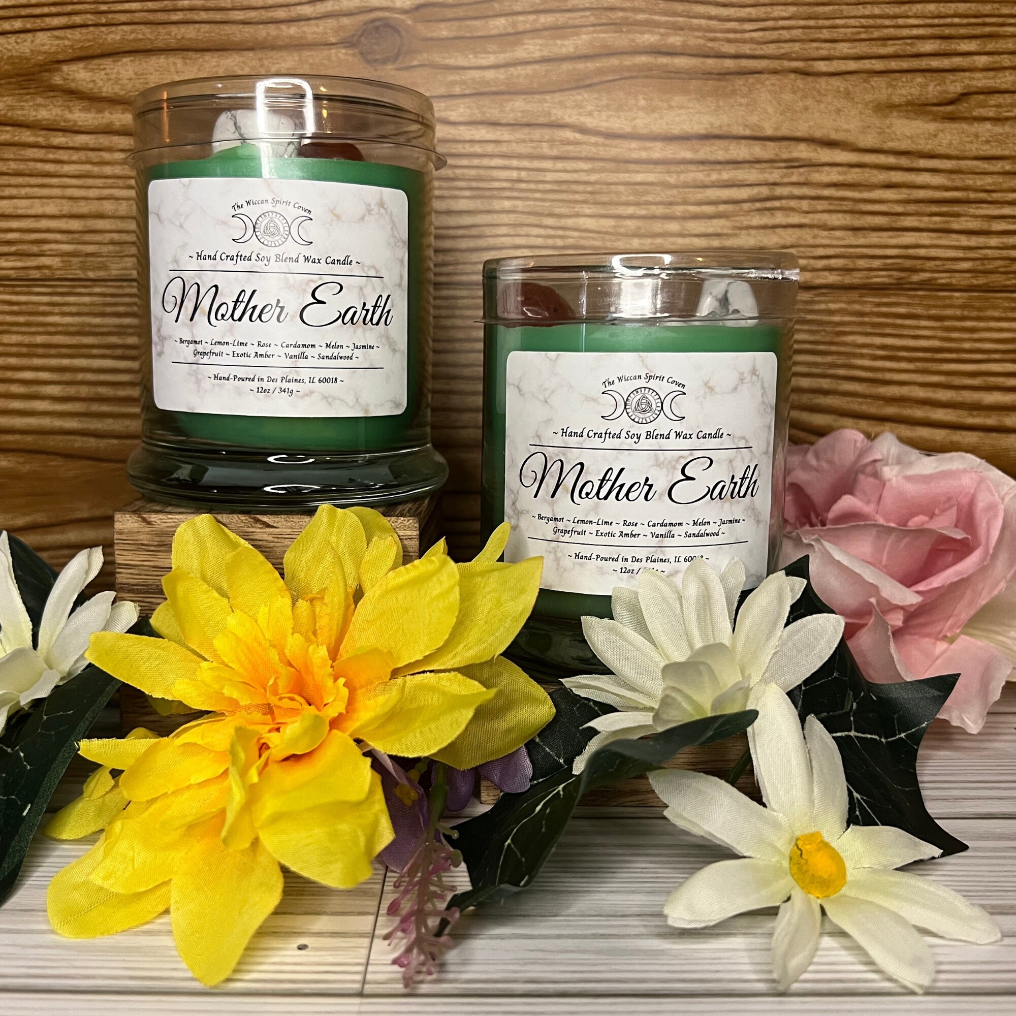 Wiccan Candle Mother Earth Candle Gaia Mother Nature Etsy