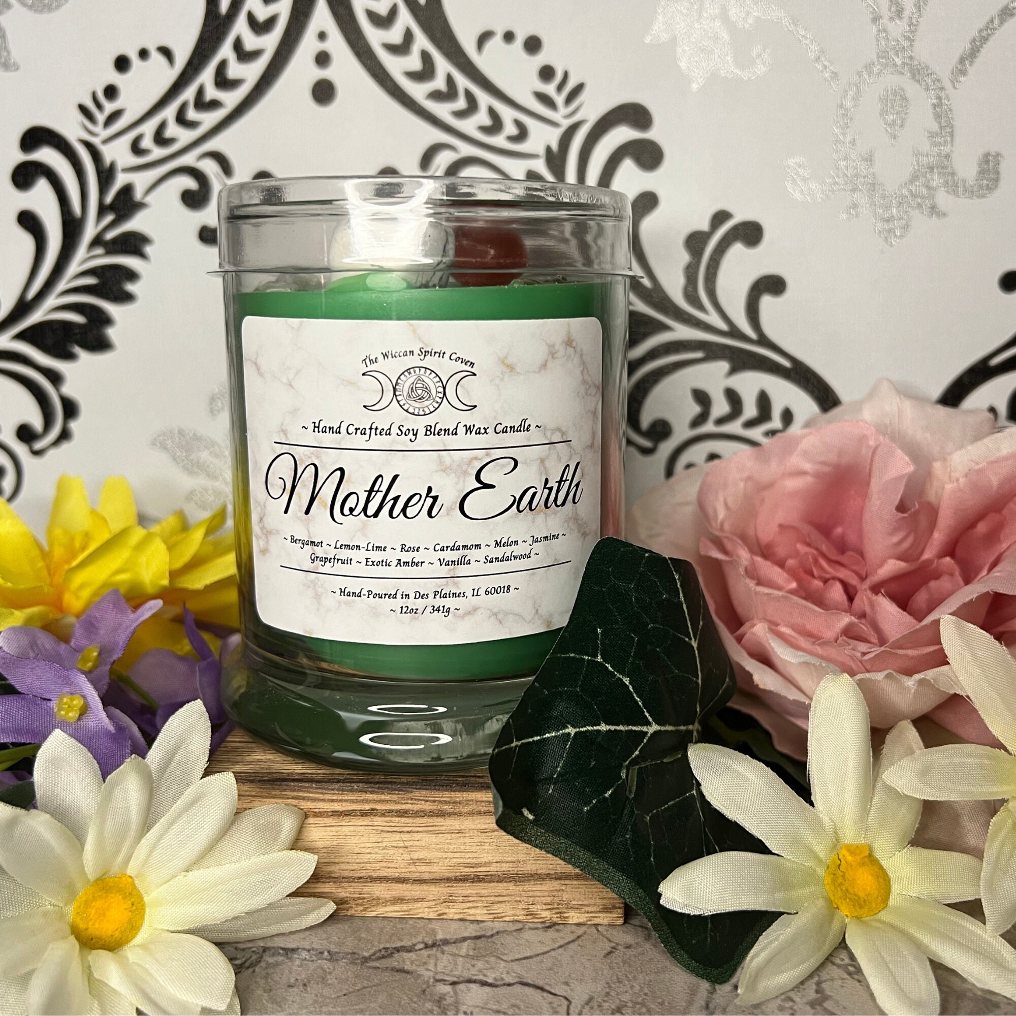 Wiccan Candle Mother Earth Candle Gaia Mother Nature Etsy