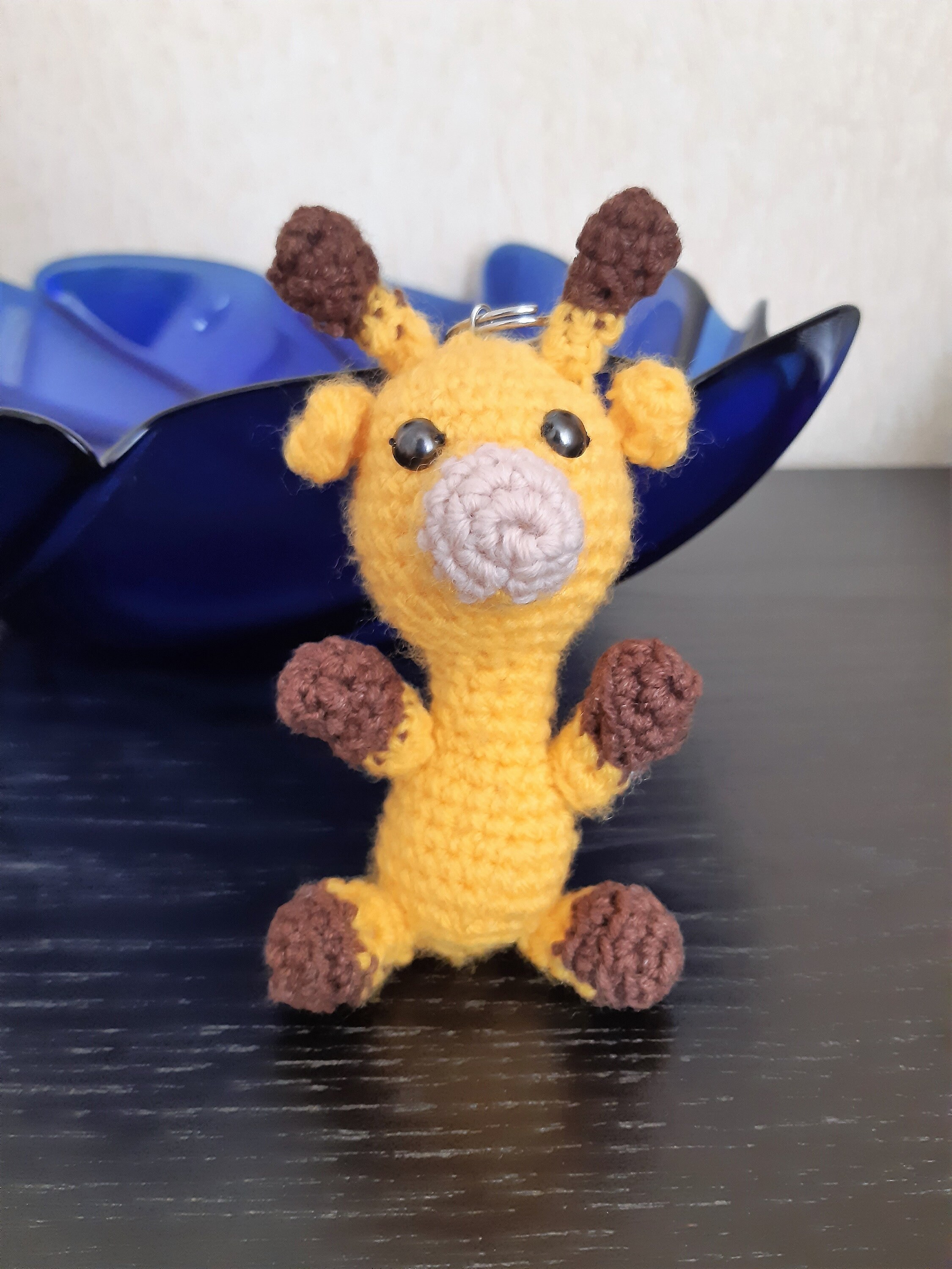 Crochet giraffe keychain keyring giraffe crochet giraffe Etsy