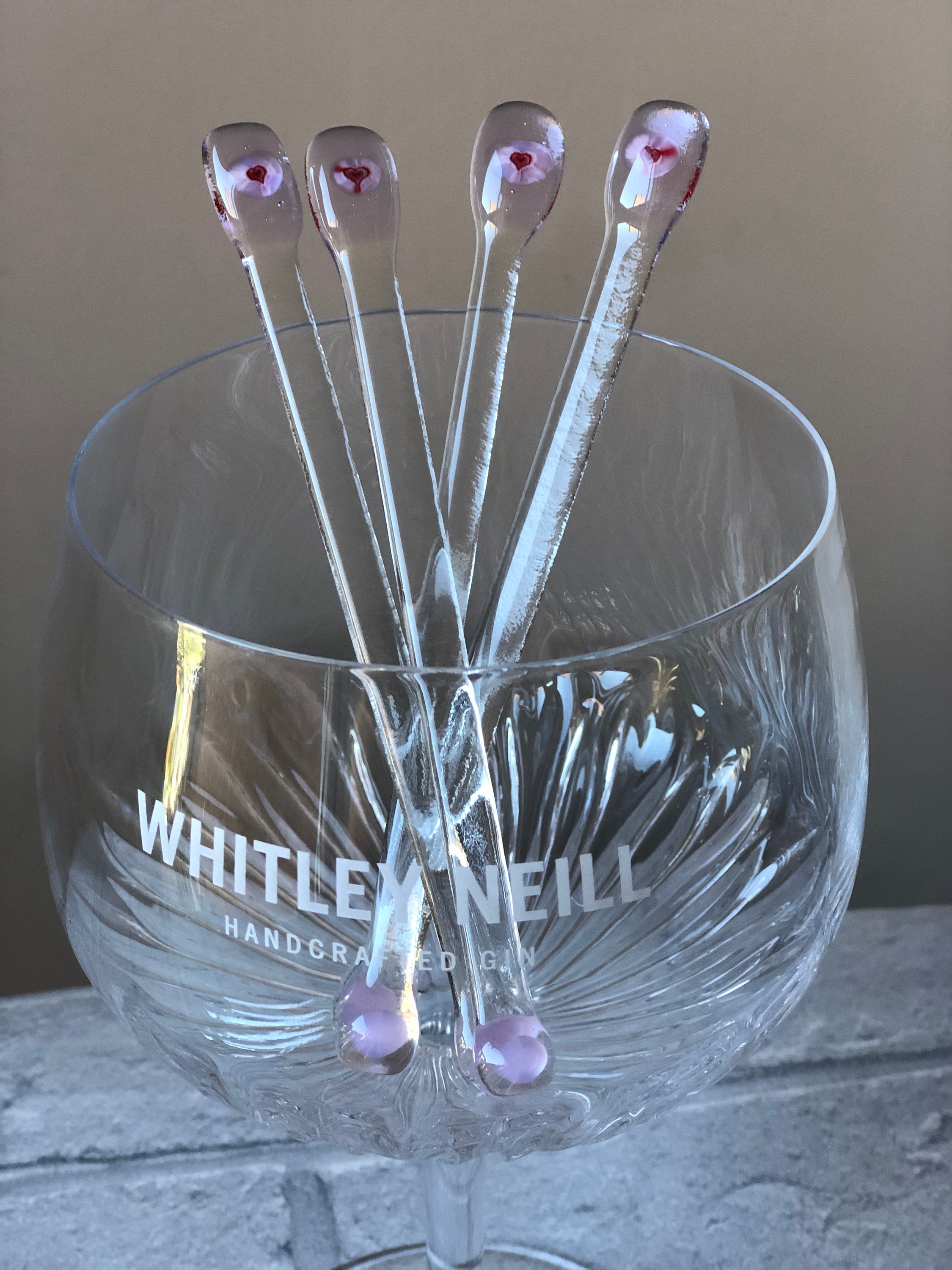 Fused glass cocktail stirrers / gin stirrers set of four Etsy