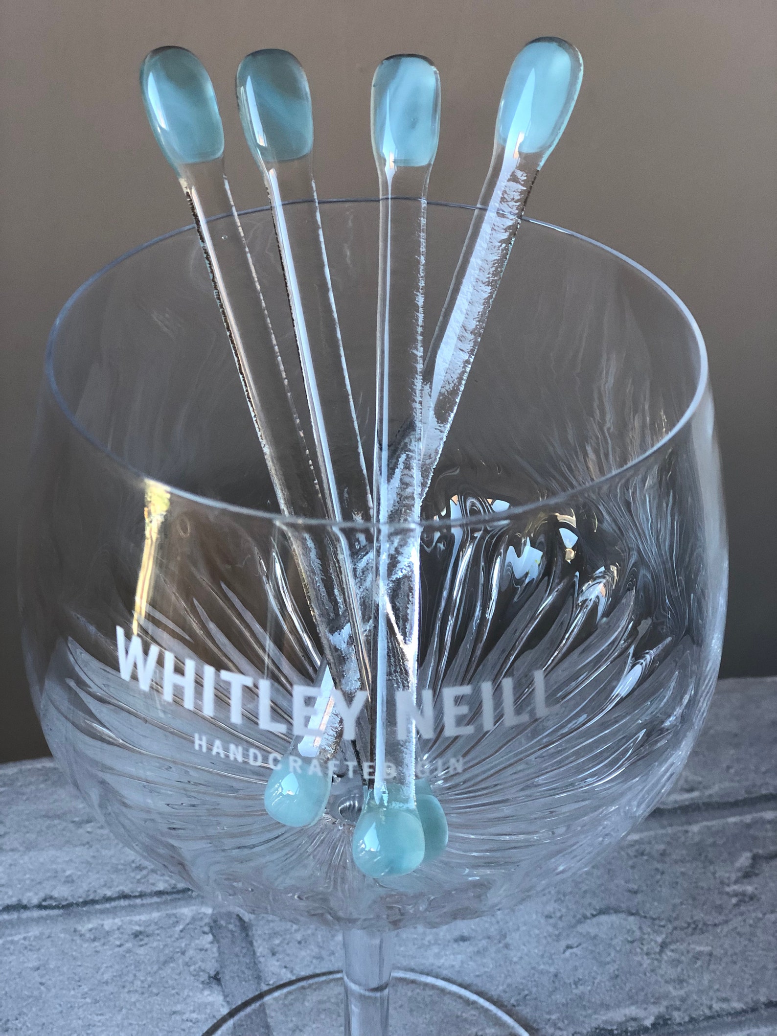 Fused glass cocktail stirrers / gin stirrers set of four Etsy