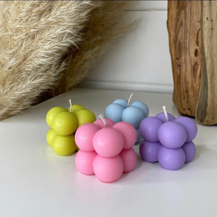 Set Of 4 Mini Bubble Candles Etsy