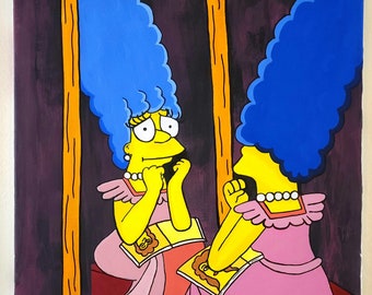 Marge Simpson Gemälde, Acryl auf gespannter Leinwand (40 x 50 cm)